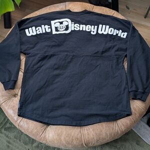Walt Disney World Spirit Jersey 100% Cotton Made N USA Black Raised Letter Large